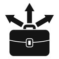 Business briefcase icon simple vector. Choose team