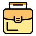 Business briefcase icon vector flat Royalty Free Stock Photo