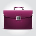 Business briefcase isolated on blue background