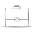 Business briefcase. Suitcase, bag for documents. Vector illustration. Royalty Free Stock Photo