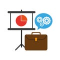 Business briefcase symbol