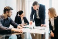 Business briefing leadership boss team board room Royalty Free Stock Photo