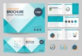 Business brochure design template and page layout for company profile Royalty Free Stock Photo