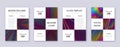 Business brochure design template set. Rainbow abs