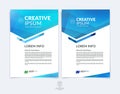 Business brochure, flyer and cover design layout template with b