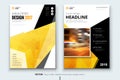 Business brochure or flyer design. Leaflet presentation. Catalog with Abstract geometric background. Modern publication