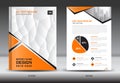 Business brochure flyer template in A4 size, Orange Cover design