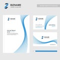 Business brochure with logo design and also with stationary item