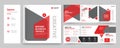 Creative business square trifold brochure template design