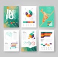 Business brochure template with infographics