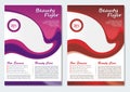 Business Brochure Template with Red and Purple color Design Royalty Free Stock Photo