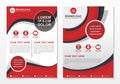 Business brochure template with red, white and black color Royalty Free Stock Photo