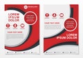 Business brochure template with red, white and black color Royalty Free Stock Photo