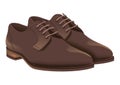 Business brown shoes for men illustration