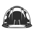 Business builder skull in hard hat from new construction and remodeling house Royalty Free Stock Photo