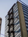 Business building, fire escape stairs Royalty Free Stock Photo