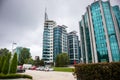 Business buildings in new Belgrade near the Usce business center