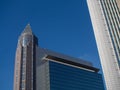 Business buildings with Trade Fair Tower in Frankfurt, Germany Royalty Free Stock Photo