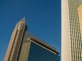 Business buildings with Trade Fair Tower in Frankfurt, Germany Royalty Free Stock Photo