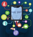 Business businessman social media app