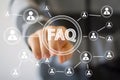 Business button FAQ connection web communication