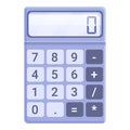 Business calculator icon, cartoon style