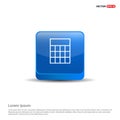 Business calculator icon - 3d Blue Button