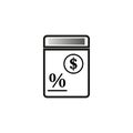 Business calculator icon. Vector illustration. EPS 10.