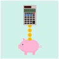 Business calculator success profit money concept
