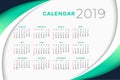 2019 business calendar design concept