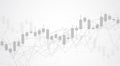 Business candle stick graph chart of stock market investment trading on dark background design. Bullish point, Trend of graph.