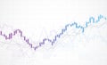 Business candle stick graph chart of stock market investment trading on white background design. Bullish point, Trend of graph. Royalty Free Stock Photo