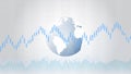 Business candlestick and financial graph chart suitable for Forex stock market investment trading concept.