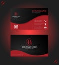 Professional Black and red business card template