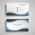 Business card with abstract curves design