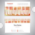 Business card - abstract musical piano keys