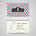 Business card - Barber shop and hair clippers logo vector design