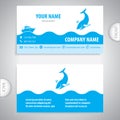 Business card - Big whale - symbol sea