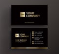 Business card black and gold vector Royalty Free Stock Photo