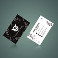 Business Card black and grey Aesthetic design