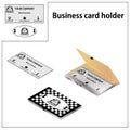 A card holder in a chess style.