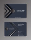 Business card with a clean dark black concept. Creative and clean business card template commercial use.
