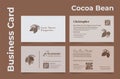 Business card cocoa bean importer set vector illustration modern identity corporate branding Royalty Free Stock Photo