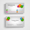 Business card with colored circles template