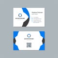 Business card design blue and black colors print template Royalty Free Stock Photo