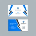 Business card design blue and black colors print template Royalty Free Stock Photo