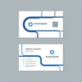 Business card design blue and black colors print template Royalty Free Stock Photo