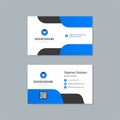 Business card design blue and black colors print template Royalty Free Stock Photo