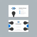 Business card design blue and black colors print template Royalty Free Stock Photo