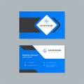 Business card design blue and black colors print template Royalty Free Stock Photo